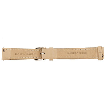 Cream Leather Strap & Silver Buckle watch straps Brother & Sisters